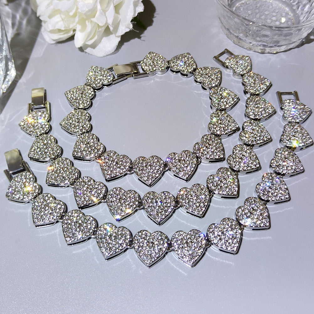 Icy Luxe Heart Bracelet