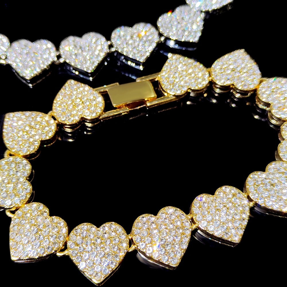 Icy Luxe Heart Bracelet