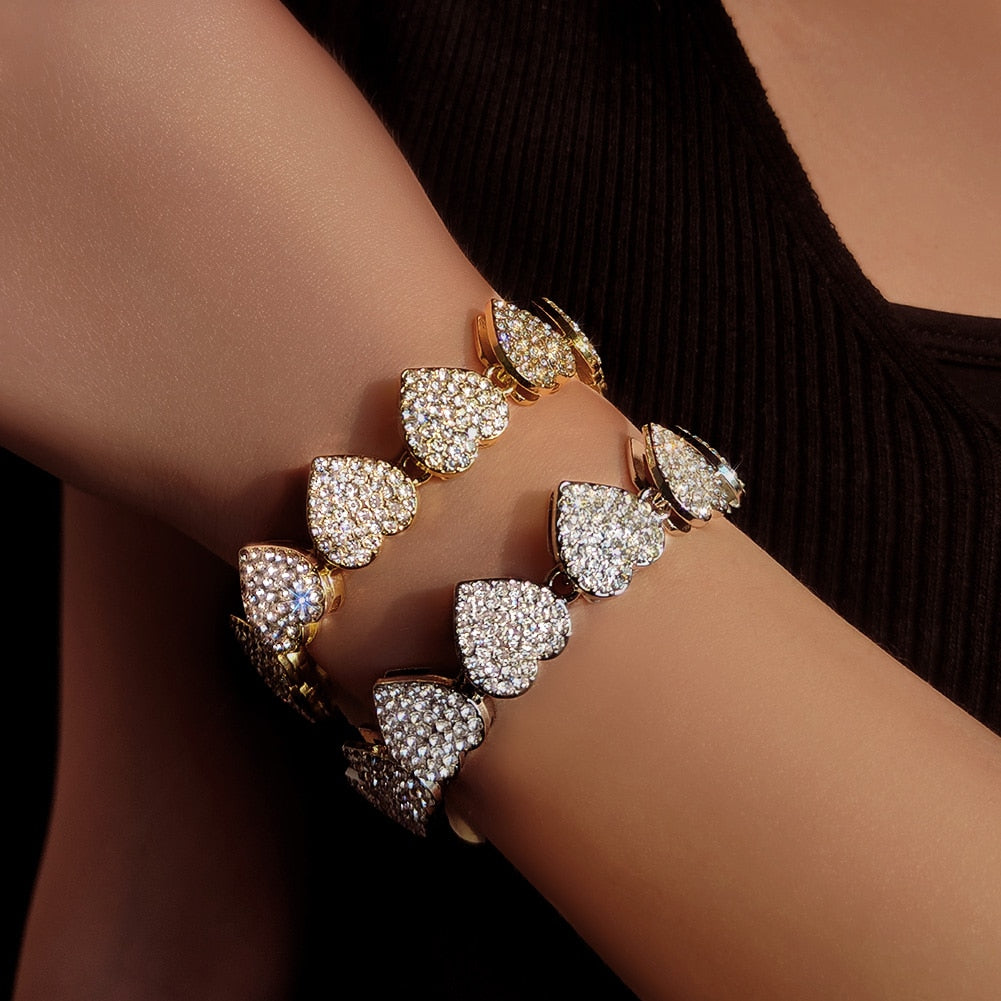 Icy Luxe Heart Bracelet