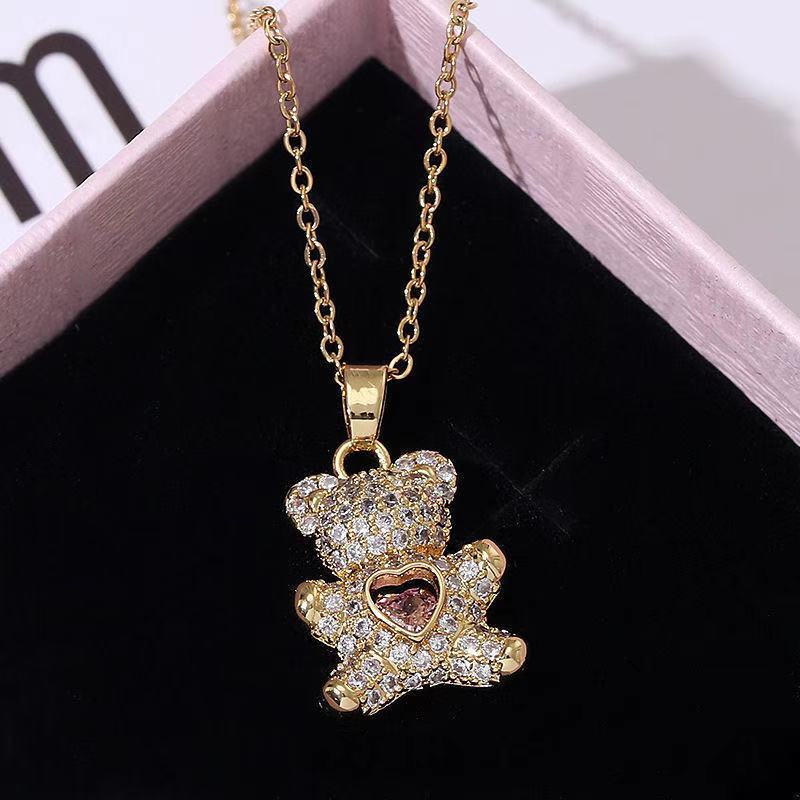 Icy Love Bear Necklace