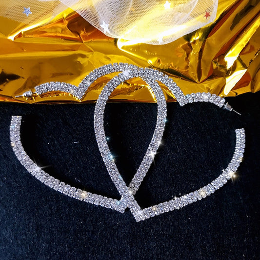 Mi Amor Crystal Heart Earrings