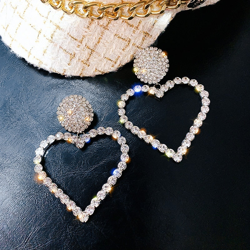 Crystal Heart Earrings