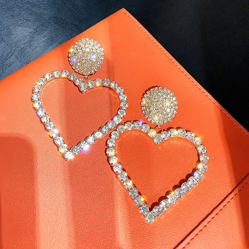 Crystal Heart Earrings