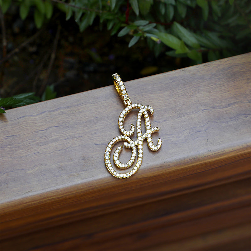 A-Z Cursive Initial Letter Pendant Necklace