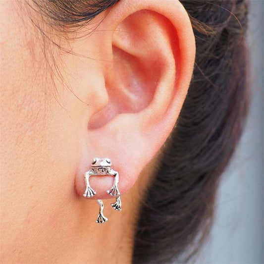 Cute Frog and Cat Earrings