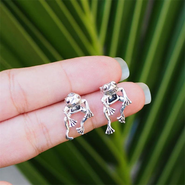 Cute Frog and Cat Earrings