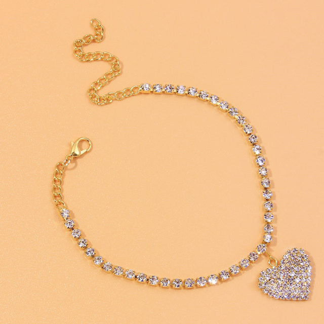 Dazzling Pendant Anklet