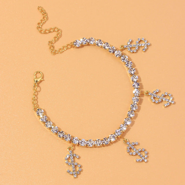 Dazzling Pendant Anklet