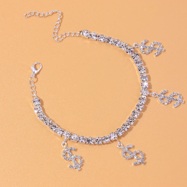 Dazzling Pendant Anklet