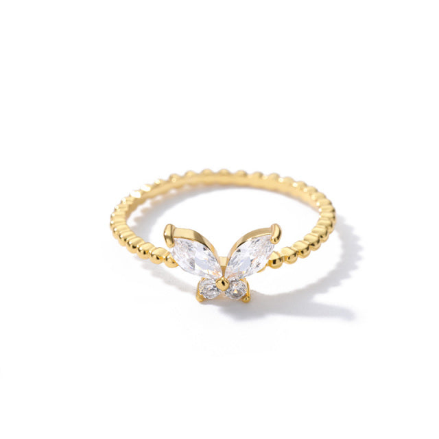 Minnie Crystal Butterfly Ring