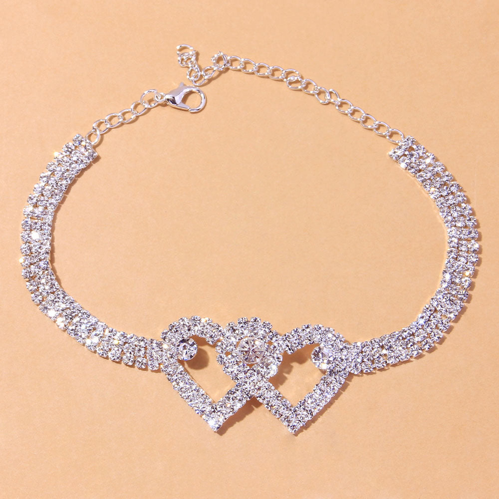 Amaya Double Heart Anklet