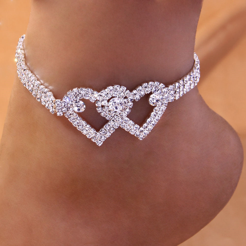 Amaya Double Heart Anklet