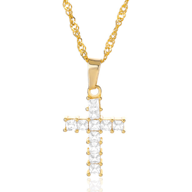 Icy Cross Necklace