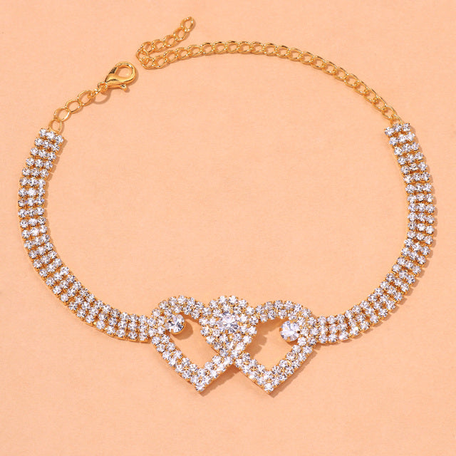 Amaya Double Heart Anklet