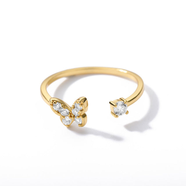 Minnie Crystal Butterfly Ring