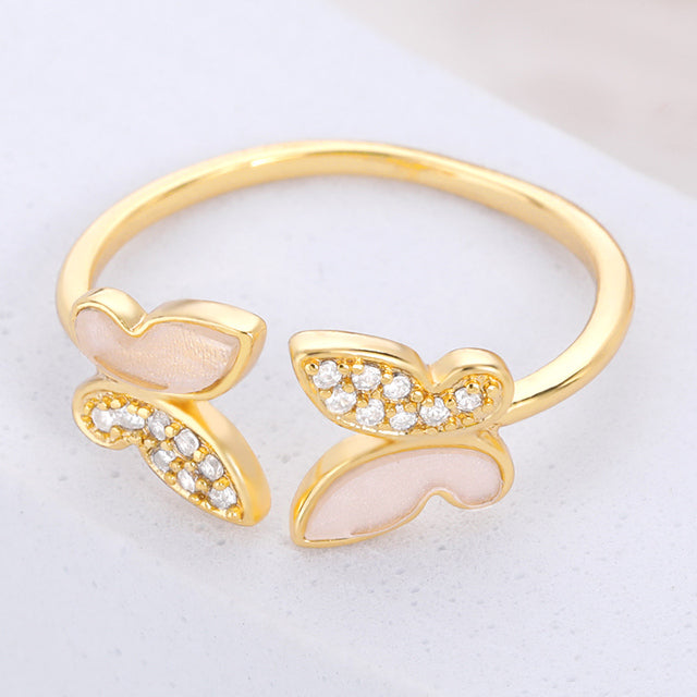 Minnie Crystal Butterfly Ring