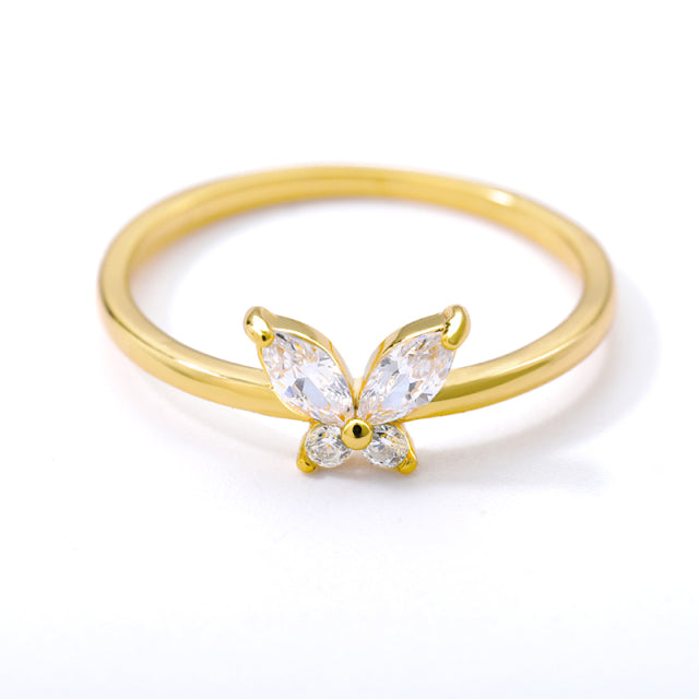 Minnie Crystal Butterfly Ring