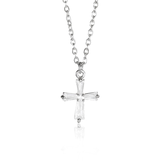 Icy Cross Necklace