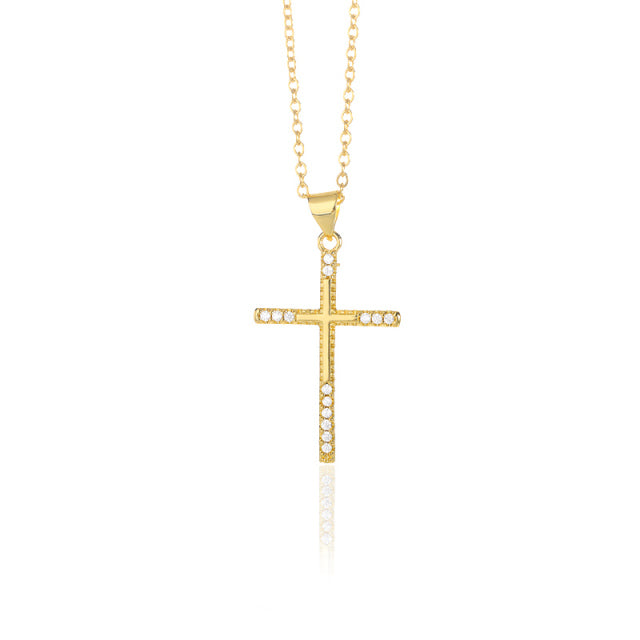 Icy Cross Necklace