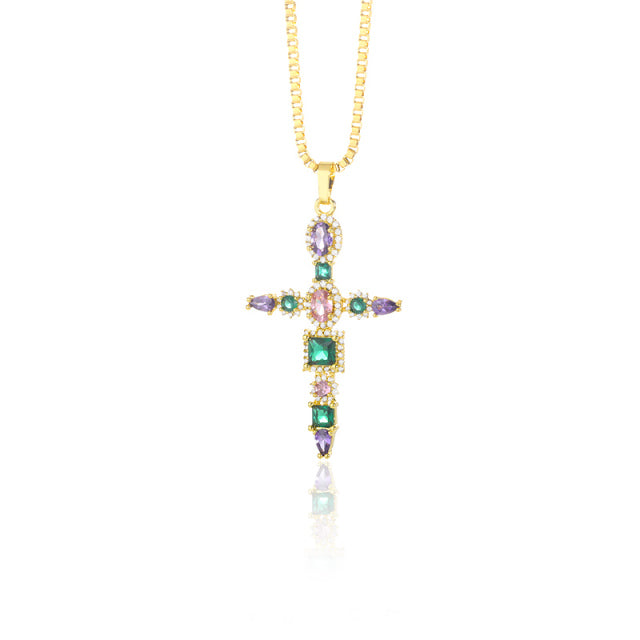 Icy Cross Necklace