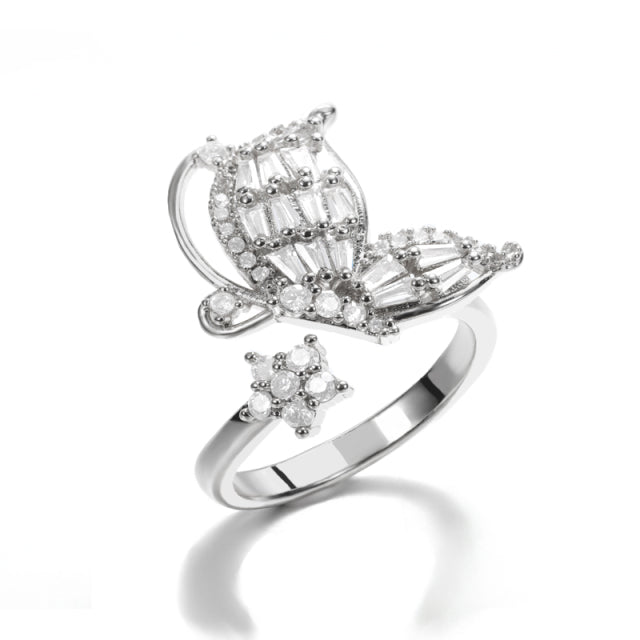 Minnie Crystal Butterfly Ring