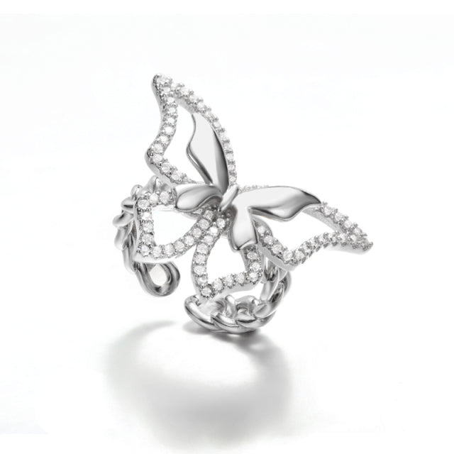 Minnie Crystal Butterfly Ring