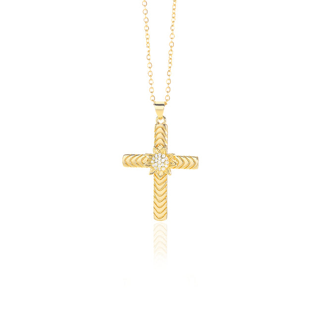 Icy Cross Necklace