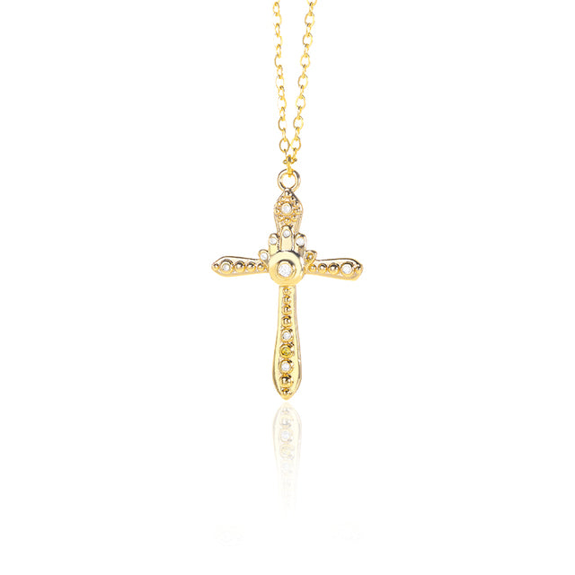 Icy Cross Necklace