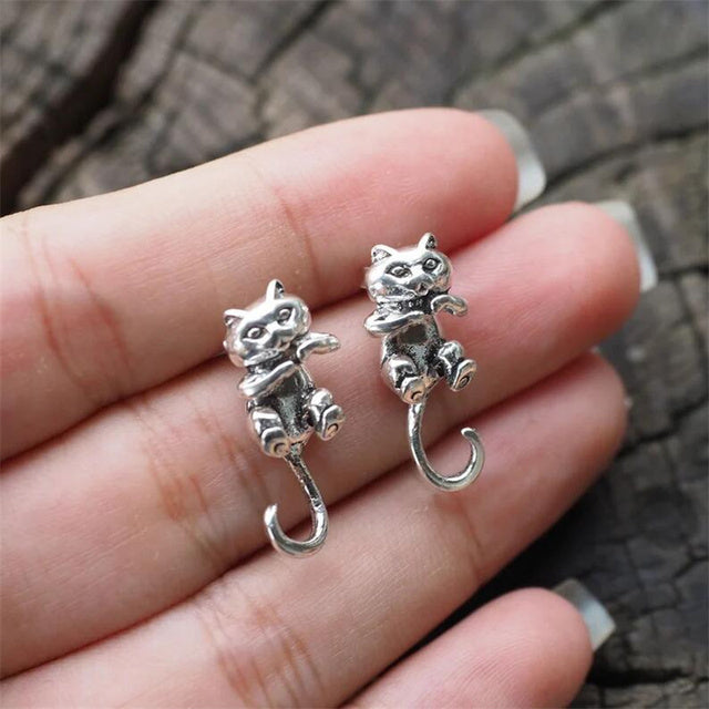 Cute Frog and Cat Earrings